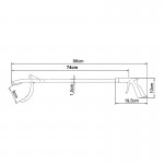 AU123 - Baston de prindere din plastic 74 cm