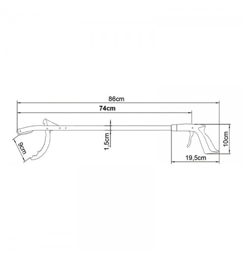 AU123 - Baston de prindere din plastic 74 cm