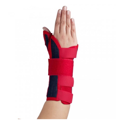 Orteza cu atela pentru police si articulatia mainii cu velcro din jeans - Armor ARJ21