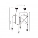 Cadru cu sprijin subaxilar, pliabil - RP754S