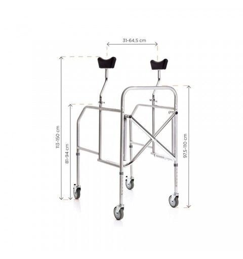 Cadru cu sprijin subaxilar, pliabil - RP754S