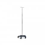Suport perfuzie, cu picior din inox si doua carlige din plastic - MI435