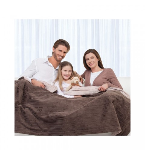 Patura electrica din microfibra pentru doua persoane, 180 x 140 cm, 6 trepte de temperatura  - Relaxy TH-02