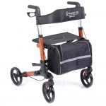 Rolator pliabil, cu 4 roti, cadru din aluminiu vopsit, culoare portocaliu - RP545A OCEANO 2.0