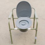 Scaun WC de camera pliabil, functie 4 in 1, din otel - AT51026
