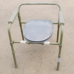Scaun WC de camera pliabil, functie 4 in 1, din otel - AT51026