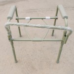 Scaun WC de camera pliabil, functie 4 in 1, din otel - AT51026