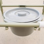 Scaun WC de camera pliabil, functie 4 in 1, din otel - AT51026