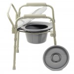 Scaun WC de camera pliabil, functie 4 in 1, din otel - AT51026